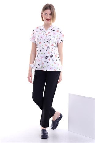 Uğur Böceği Desenli Hemşire Forması