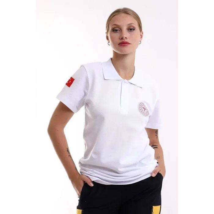 112 Acil Sağlık Tshirt Yakalı Beyaz