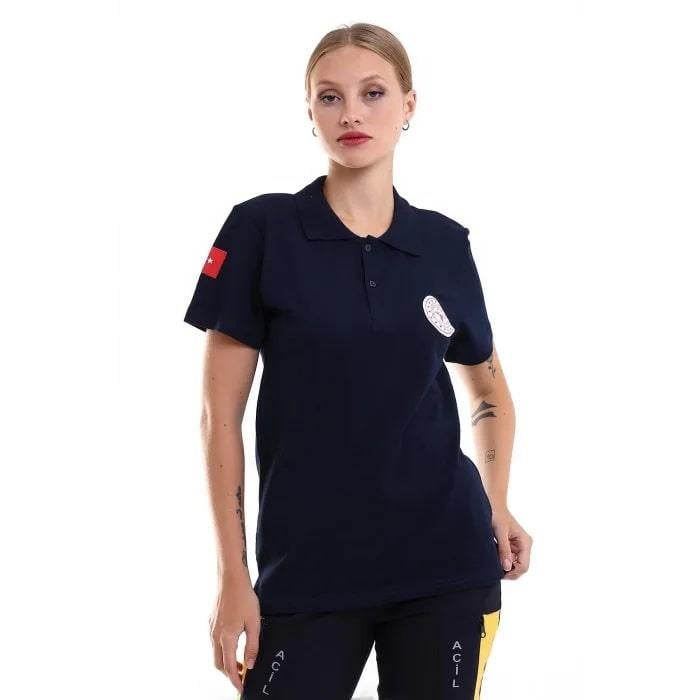 112 Acil Sağlık Tshirt Yakalı Lacivert