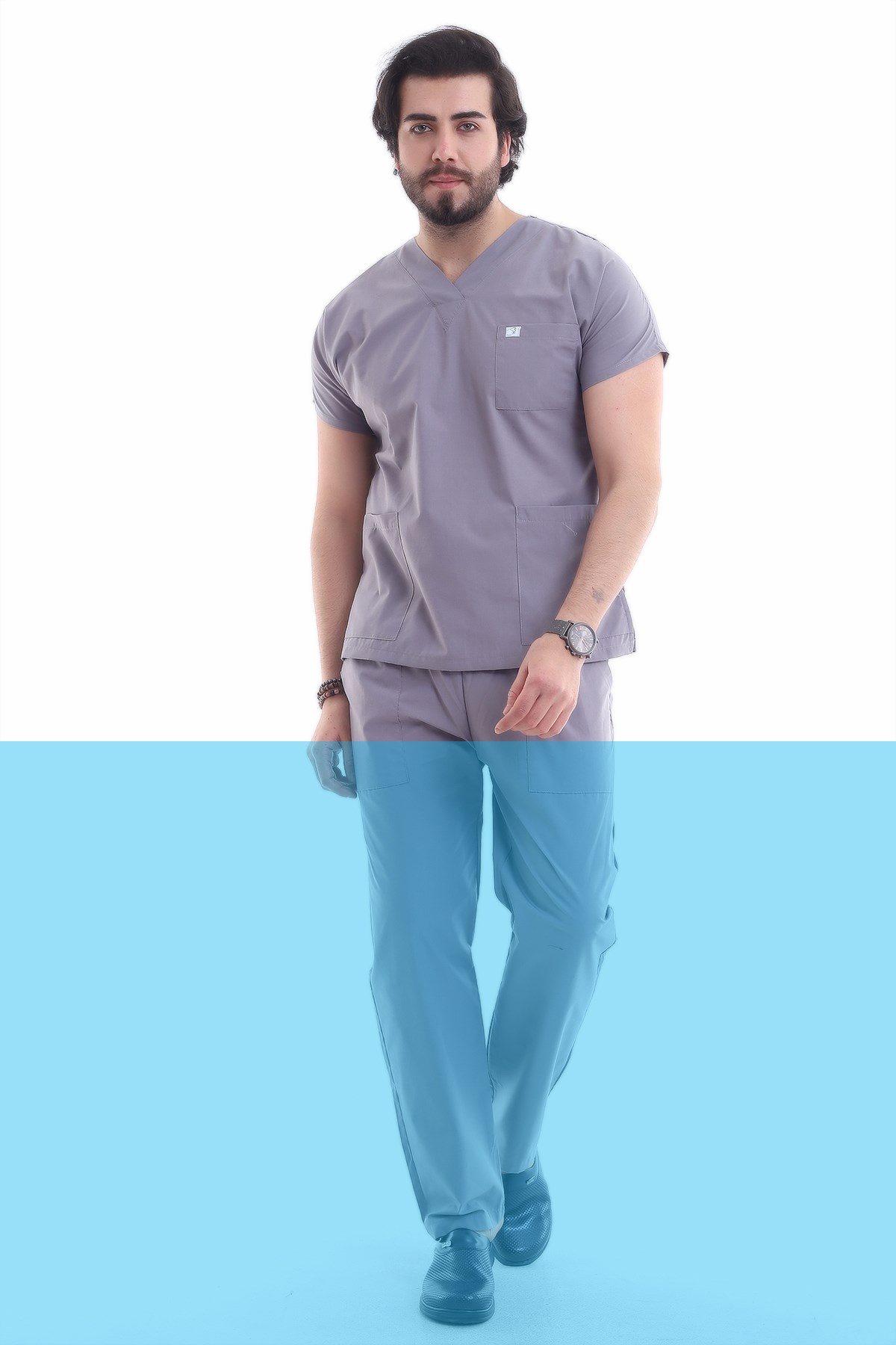 Erkek Tek Üst Forma Gri