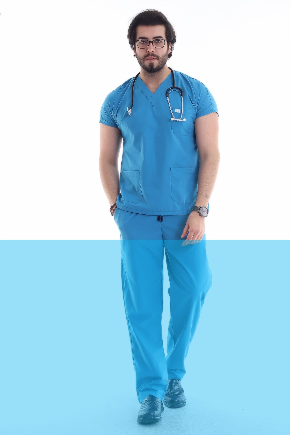 Erkek Tek Üst Forma Turkuaz