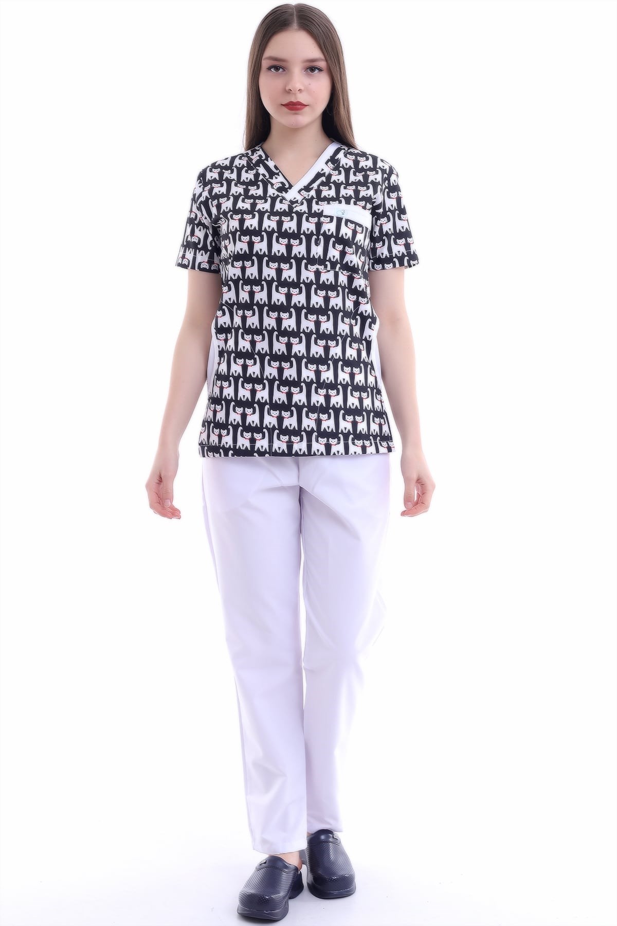 Kalp Desenli Scrubs Forma