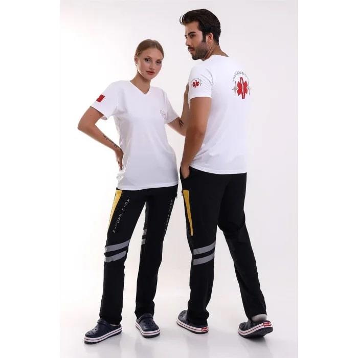 Paramedik Dry Touch Kumaş T-Shirt Beyaz Unisex