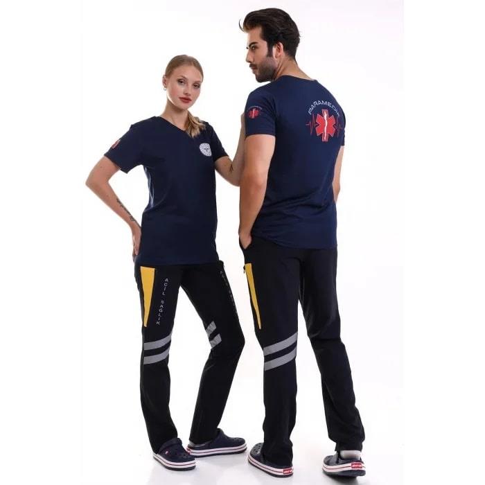 Paramedik Dry Touch Kumaş T-Shirt Lacivert Unisex