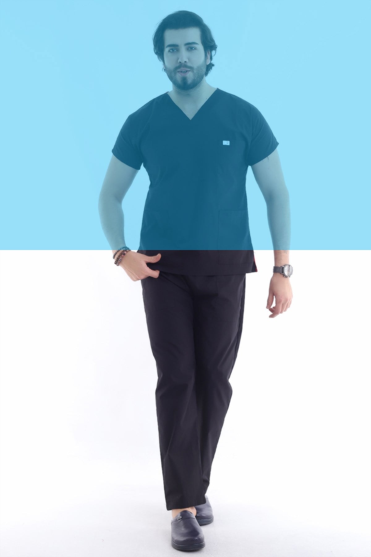 Tek Alt Erkek Pantolon Koyu Yeşil