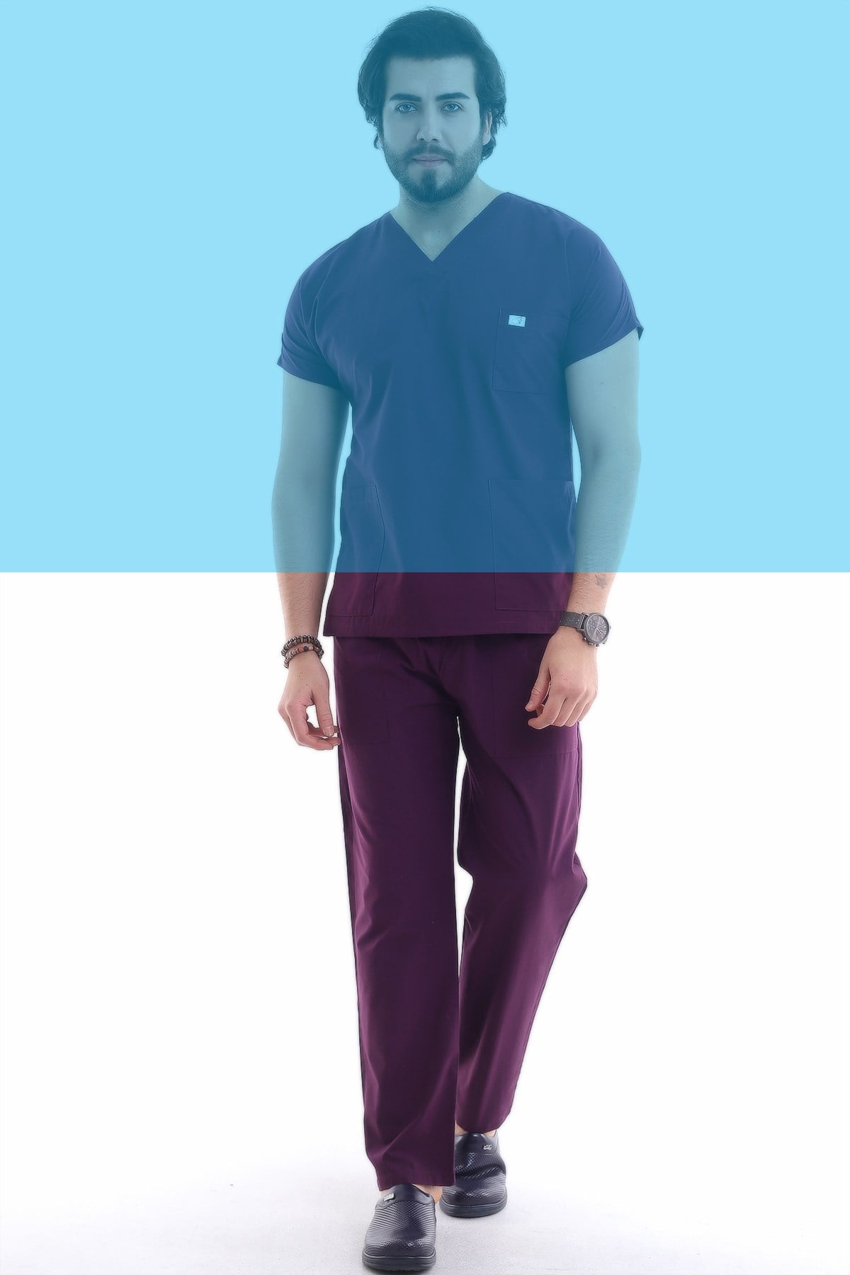 Tek Alt Erkek Pantolon Mürdüm