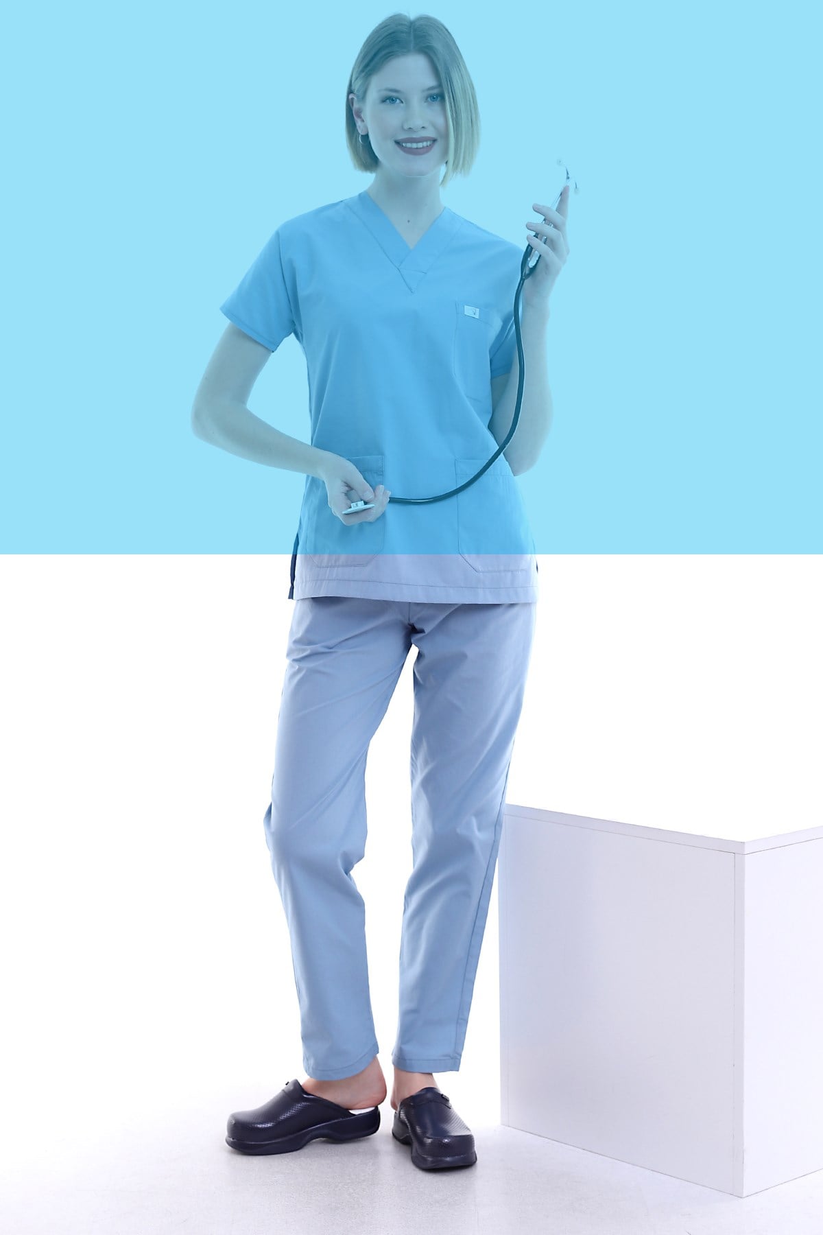 Tek Alt Forma Açık Mavi