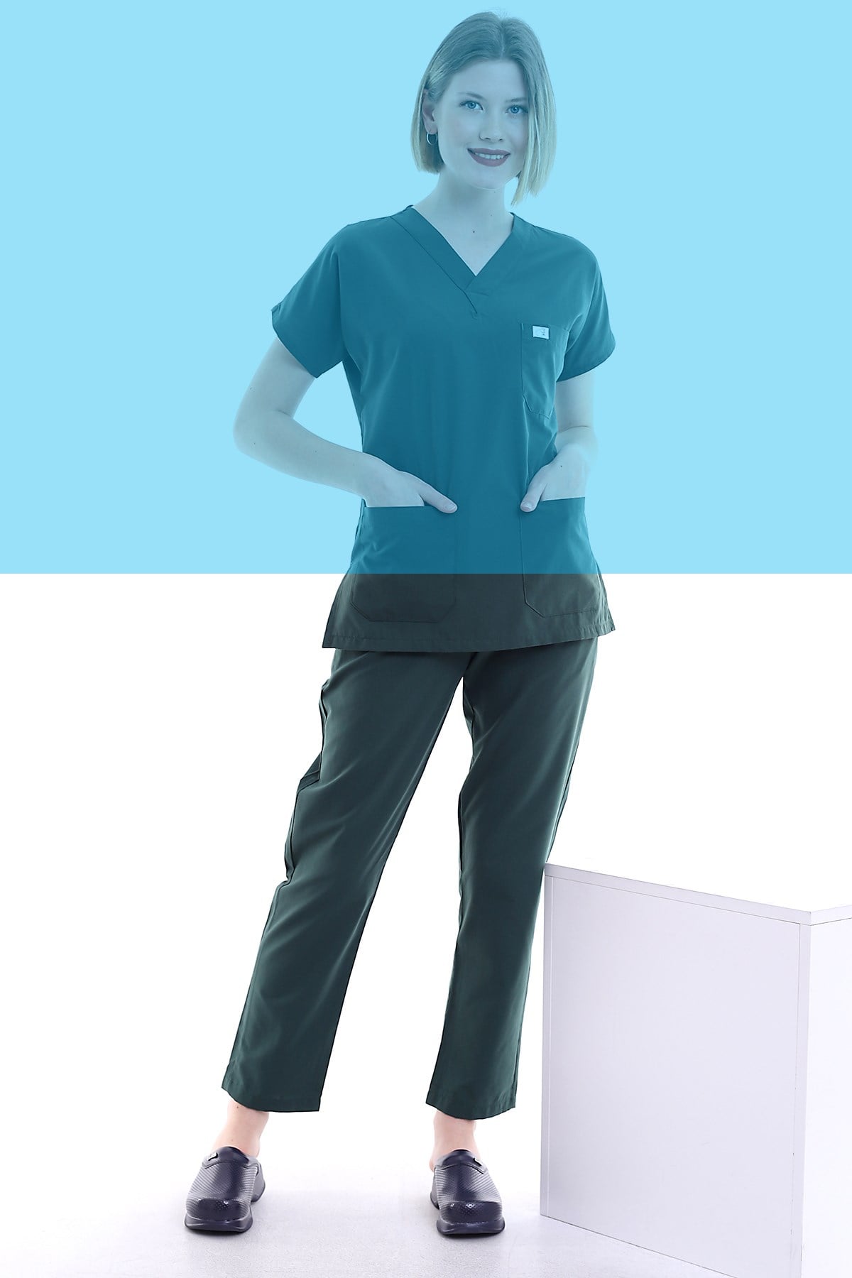 Tek Alt Forma Kara Yeşil