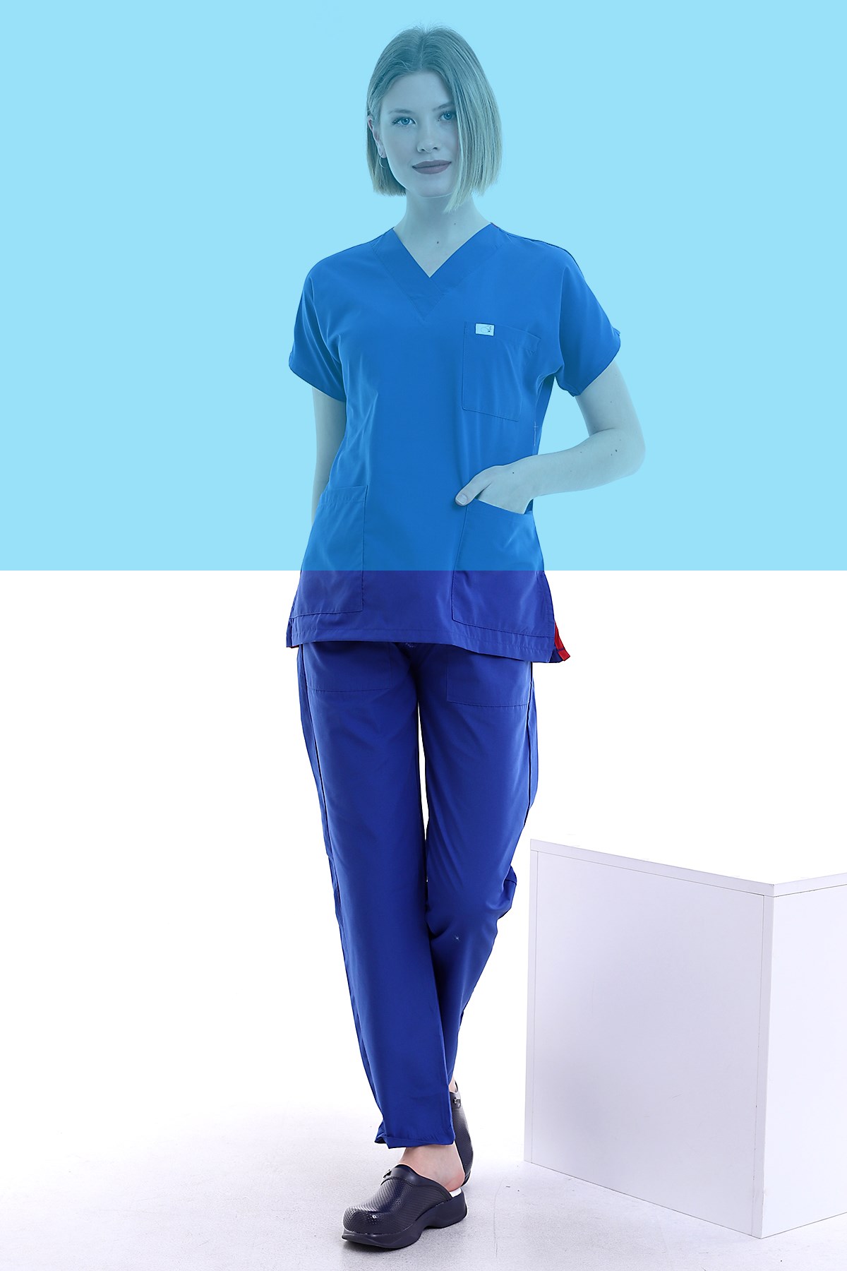 Tek Alt Forma Saks Mavi