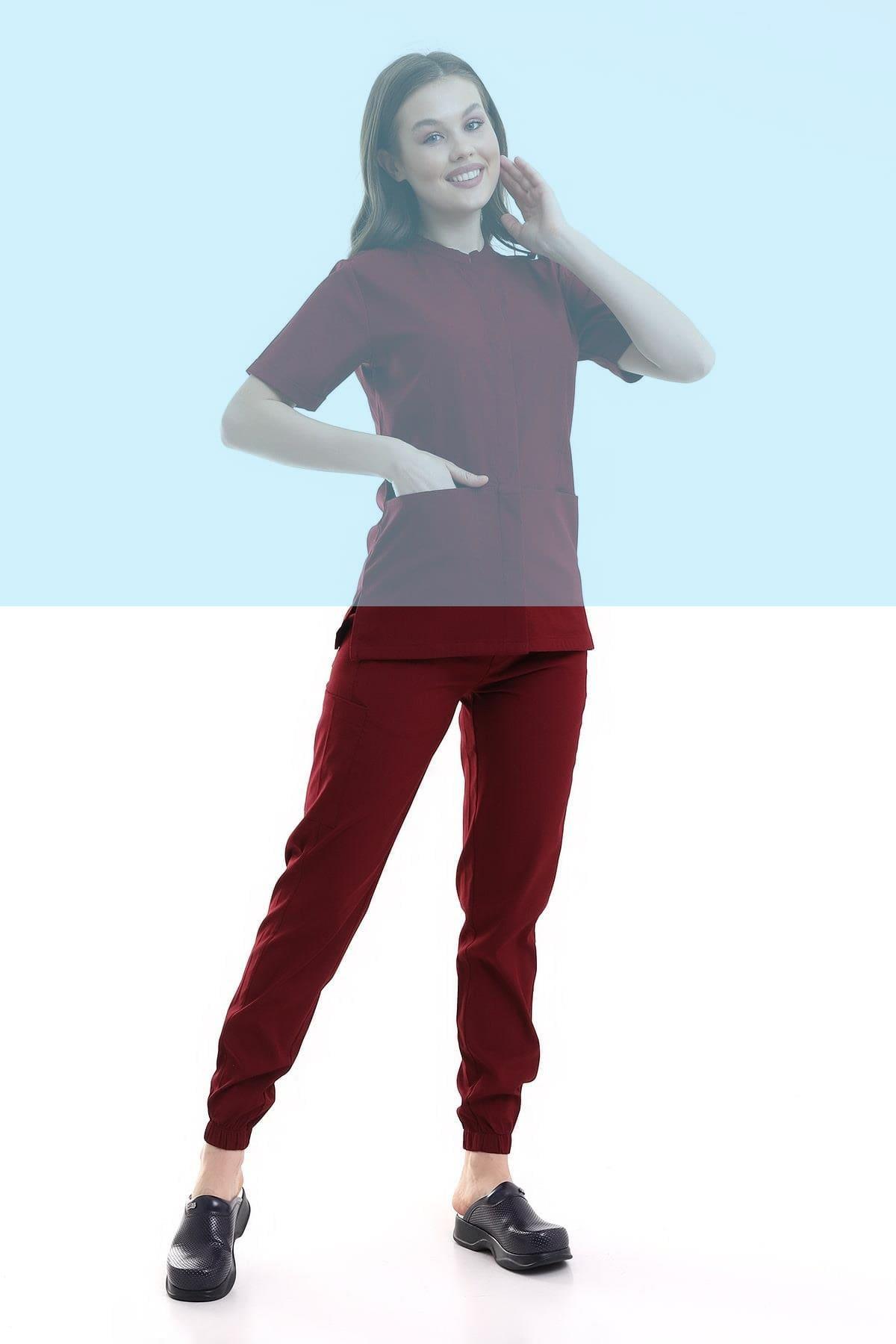 Tek Alt Likralı V Flex Bordo Forma