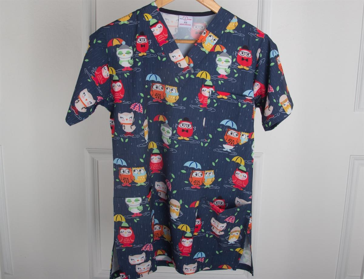 Tek Üst Forma Baykuş Desenli