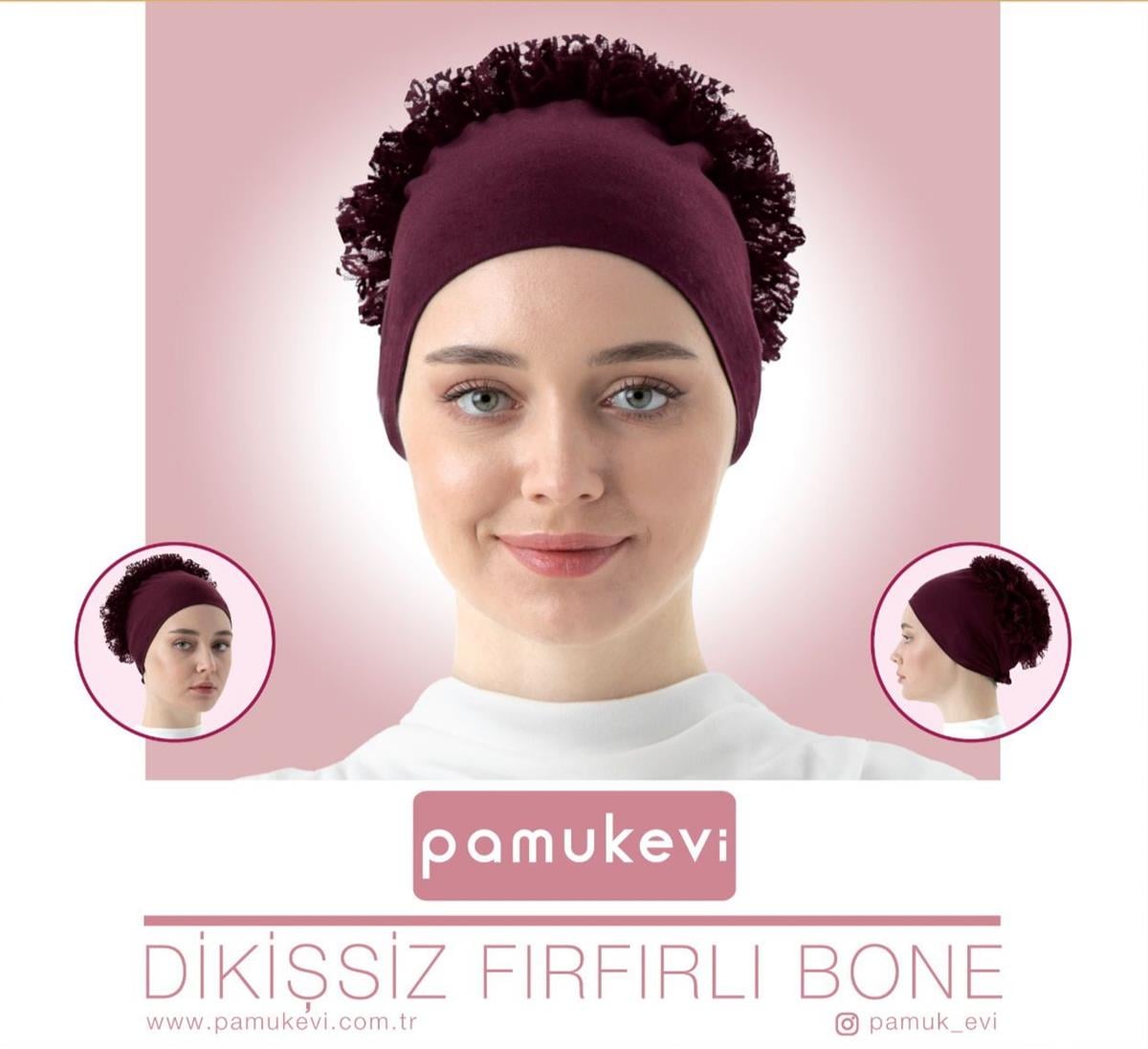 DİKİŞSİZ FIRFIRLI BONE SİYAH