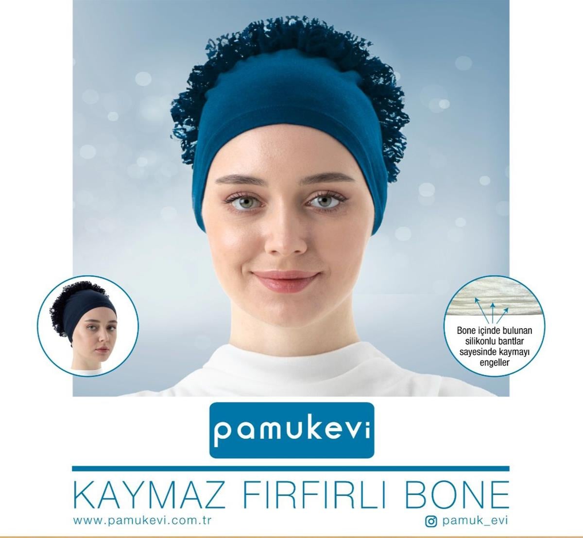 SİLİKONLU FIRFIRLI BONE SİYAH