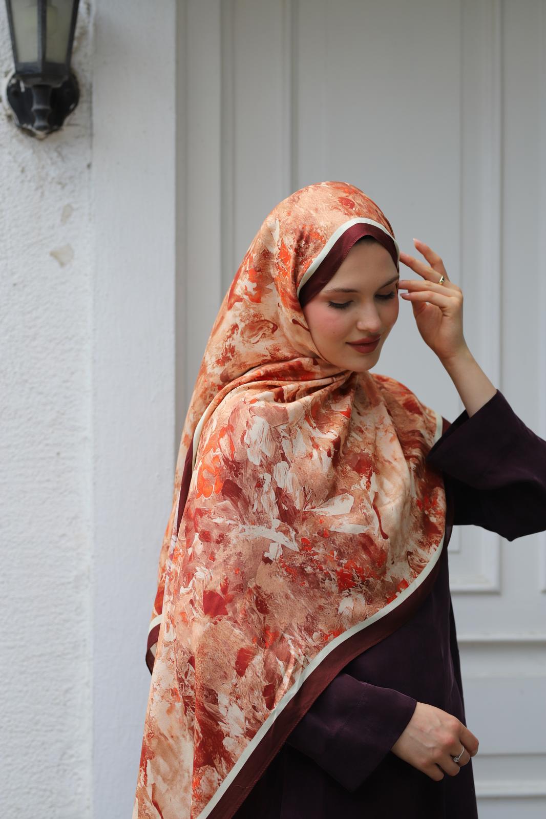 Pamuklu desenli şal