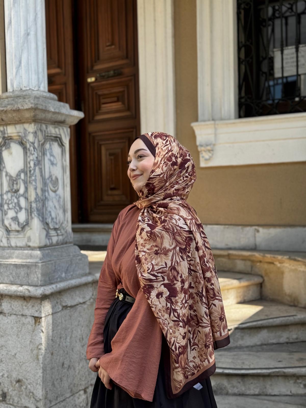 Pamuklu desenli şal