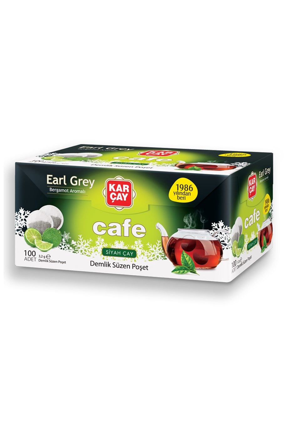 Karçay Cafe Earl Grey Demlik Poşet Çay 320Gr (100 Adet x 3.2Gr)