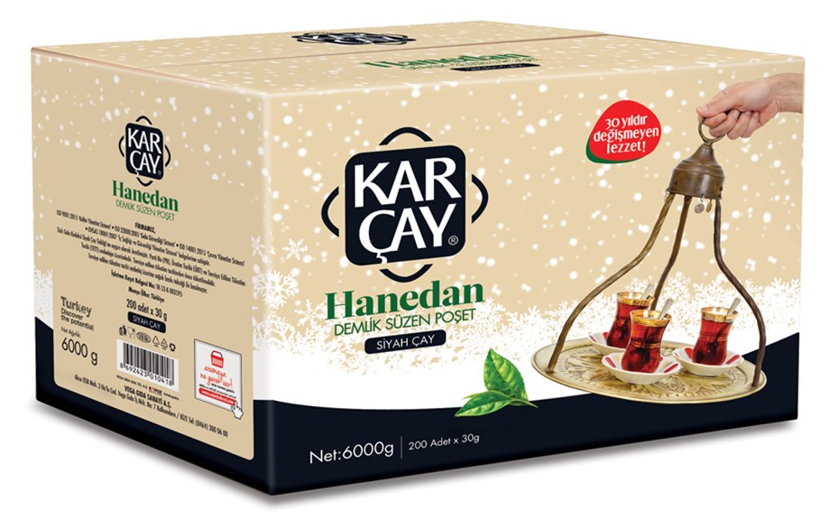 Karçay Hanedan Demlik Süzen Poşet Çay 6000Gr (100 Adet x 30Gr x 2 Paket)