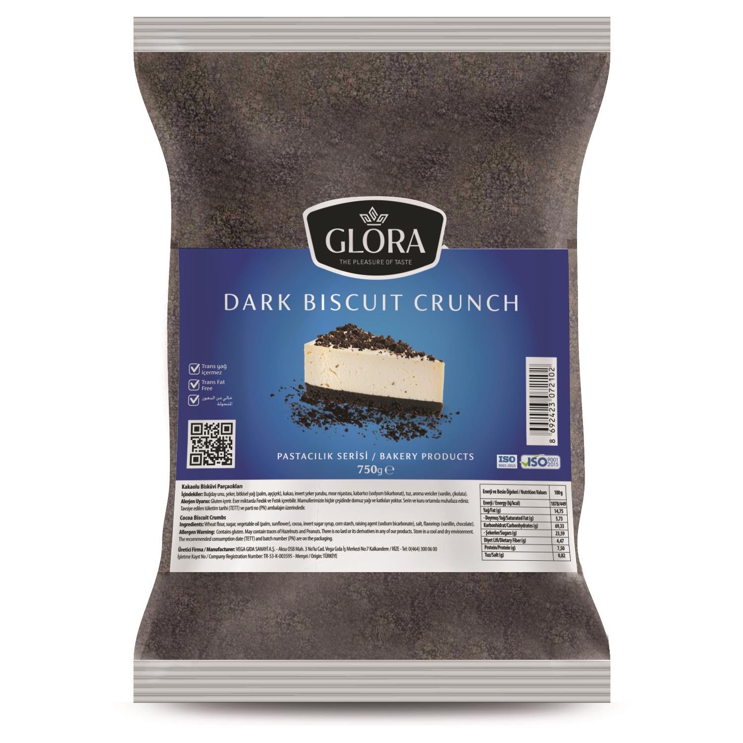 Kakaolu Bisküvi Parçacıkları 750 Gr.