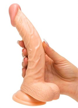 Curved Passion 19cm Realistik Damarlı Eğik Penis Dildo