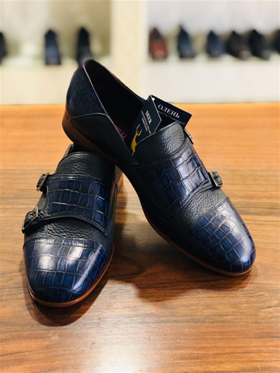 İtalyan Stil Hakiki Geyik Deri Handmade Erkek Ayakkabı - Guardi