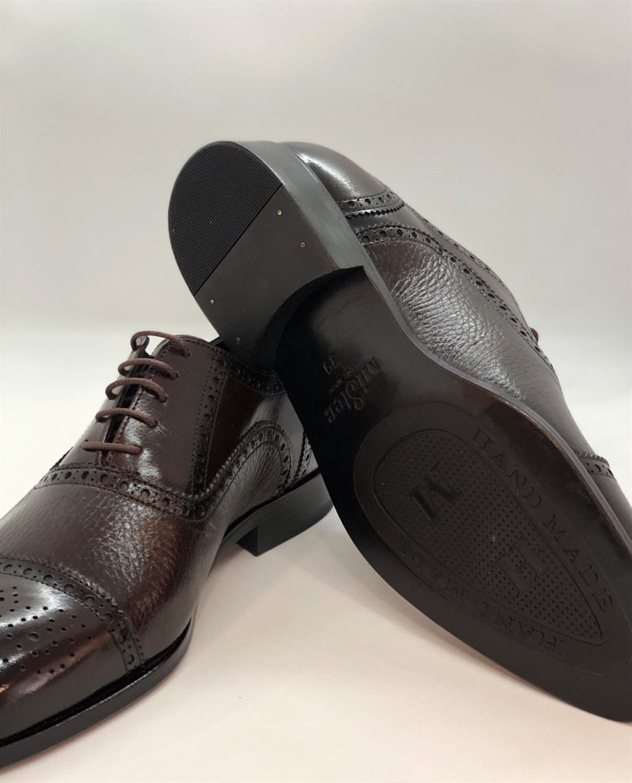Milano Stil Hakiki Geyik & Buffalo Derisi Handmade Erkek Klasik Ayakkabı -  Guardi