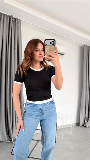 Diego Çift Katlı Büzgülü T-shirt