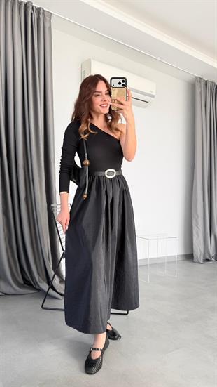 Tek Omuz Detaylı Paraşüt Elbise