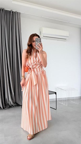 Orange Haze Crop Etek Takım