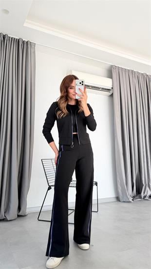 Vion Yandan Fermuar Detaylı Pantolon Ceket Takım