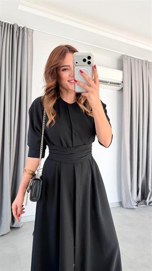 Hawaii Salaş Pileli Elbise