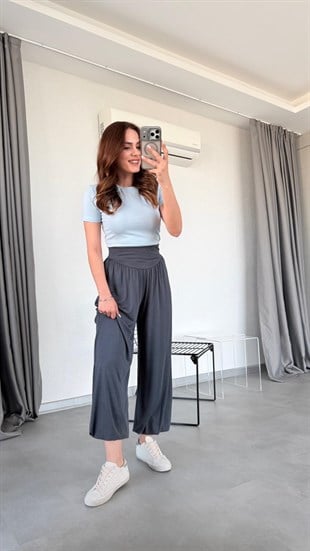 Dury Modern Kesim Paçası Lastikli Pantolon