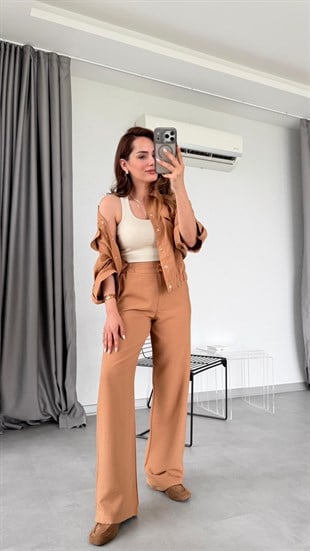 Hardal Lina Bomber Ceket Pantolon Takım