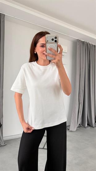 Camilla Bisiklet Yaka Tişört