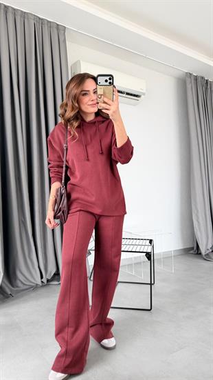 Diana Kapşonlu Triko Takım