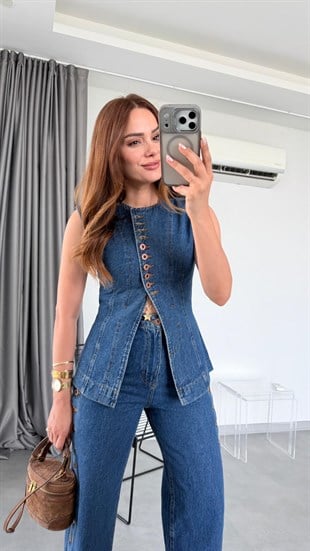 Lacivert Trinity Tasarım Yelek Pantolon Takım