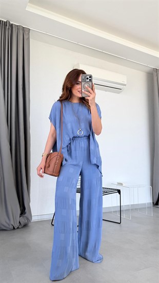 Mavi Chery Bluz Pantolon Takım