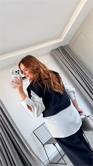 Lacivert Garnili Orj. Model Takım