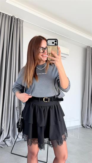 Carolina Baskı Detaylı Sweatshirt