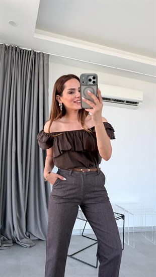 Kahverengi Iggy Double Paça Jean