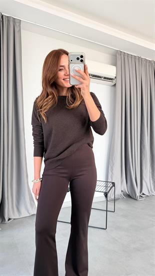 Zaria Kaşmir Bisiklet Yaka Kazak