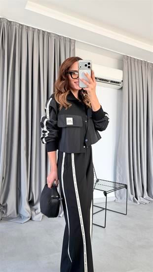 Vintage Şerit Detaylı Pantolon