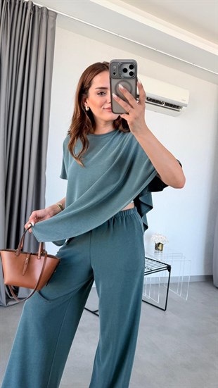 Yeşil Imperia Asimetrik Kesim Modal Takım