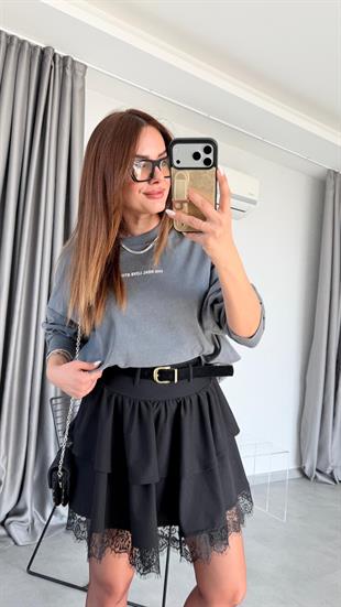 Carolina Baskı Detaylı Sweatshirt