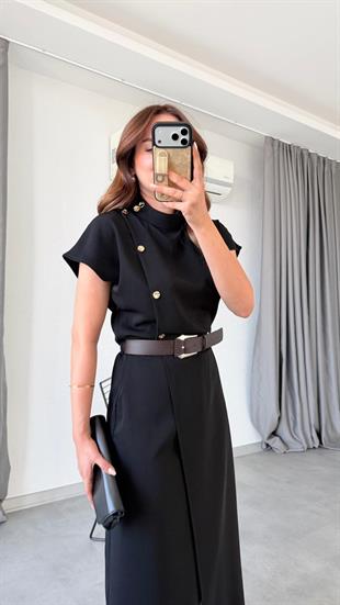 Britney Kemerli Midi Boy Elbise