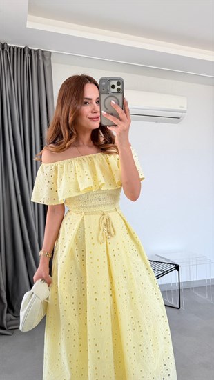 Sarı Wendy Madonna Yaka Takım