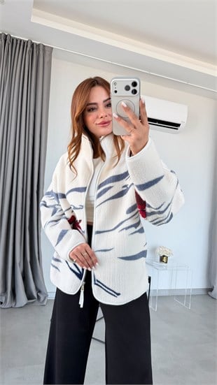Ekru Merida Dalgalı Standart Beden Peluş
