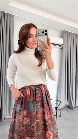 Valentina Kaşmir Balıkçı Yaka Kazak