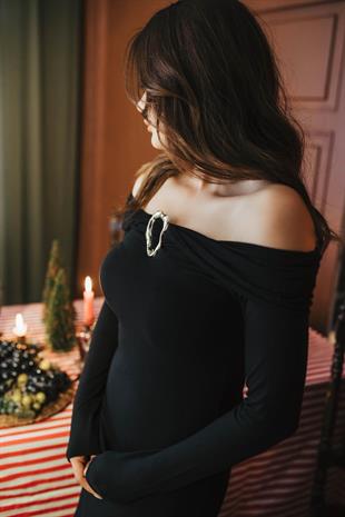 Madonna Yaka Tokalı Elbise