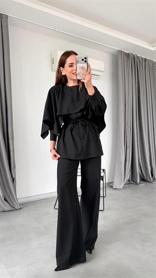 Fauna Pelerin Detaylı Gömlek Takım