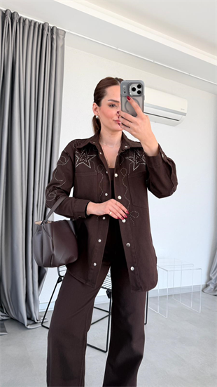 Yıldız İşlemeli Ceket Pantolon Takım
